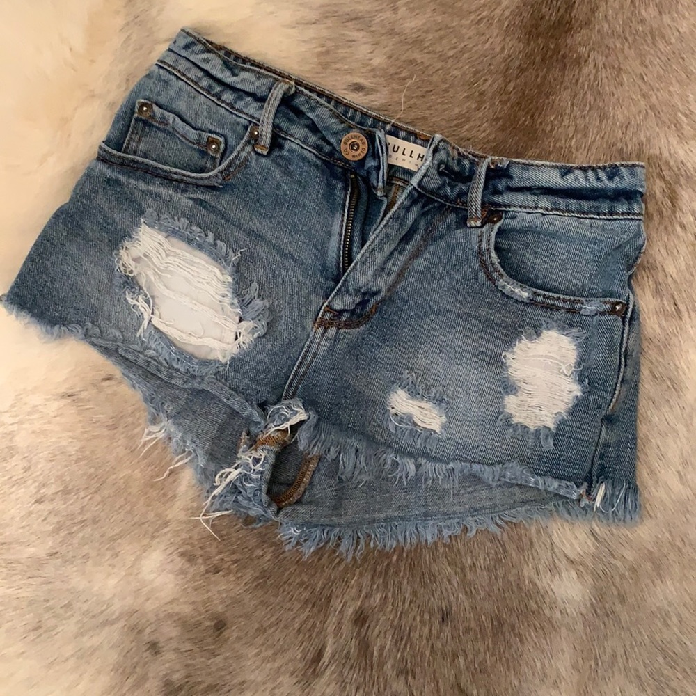High rise bullhead shorts